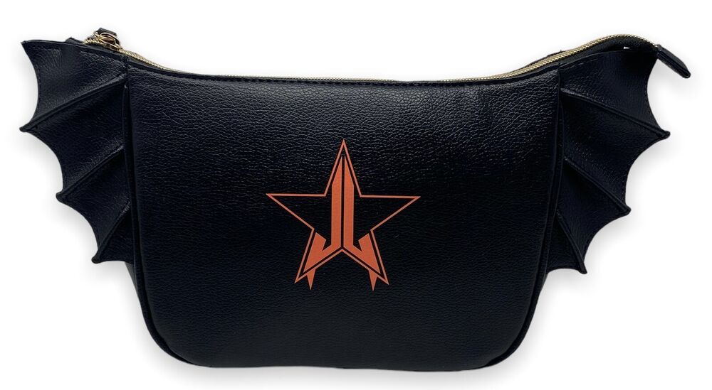 Jeffree Star Cosmetics Exclusive Faux Leather Halloween Bat Makeup Bag - Black